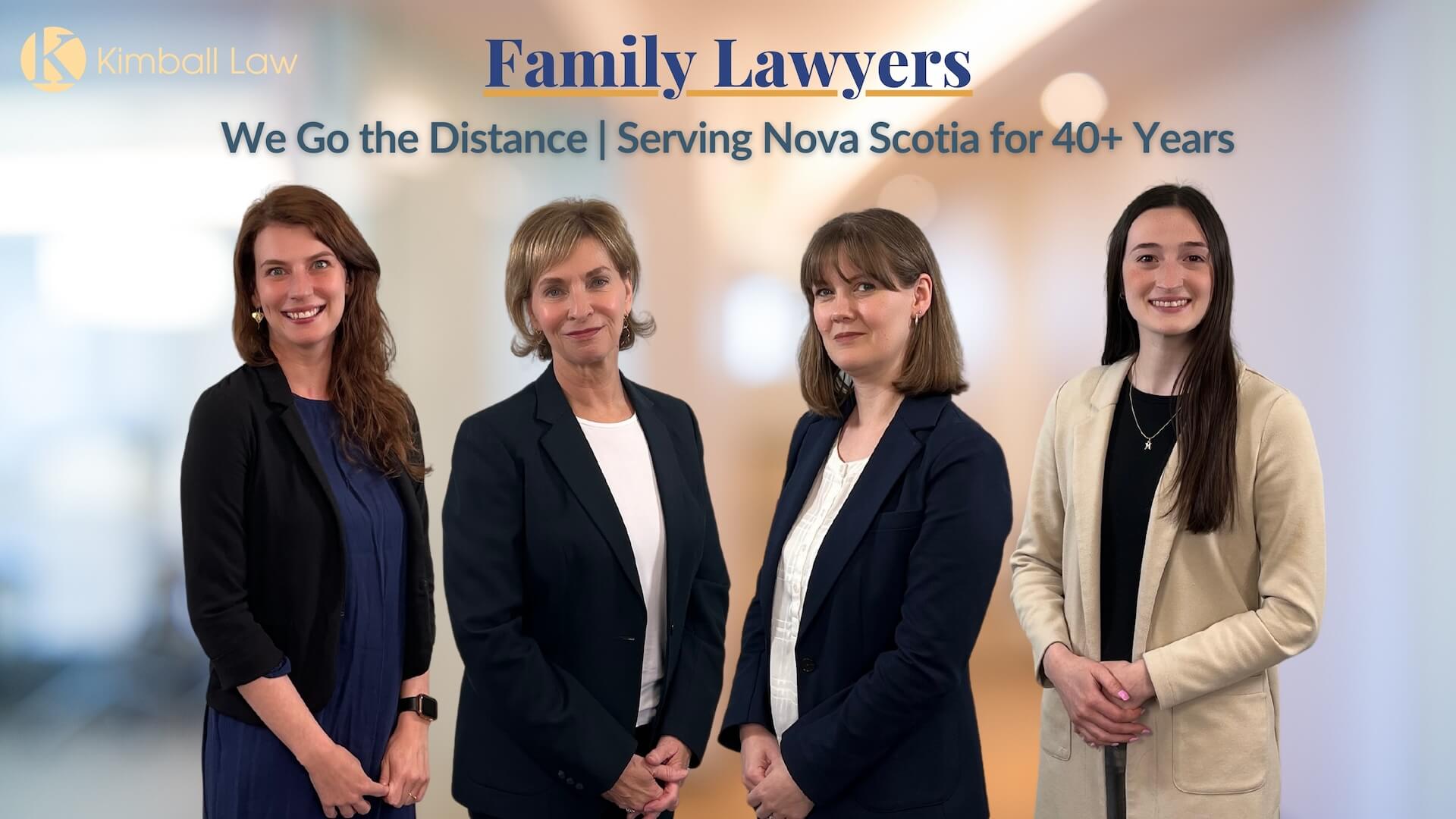 Group of female family law lawyers and staff smiling